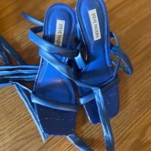 Steve Madden blue strappy heels